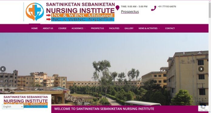 Santiniketan Sebaniketan Nursing Institute providing hands-on training with technology