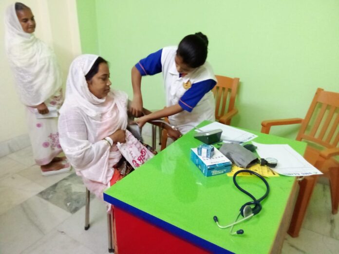 Patients Smile on the Face of Getting Blood Test at Very Low Cost at Suri SMC Clinic